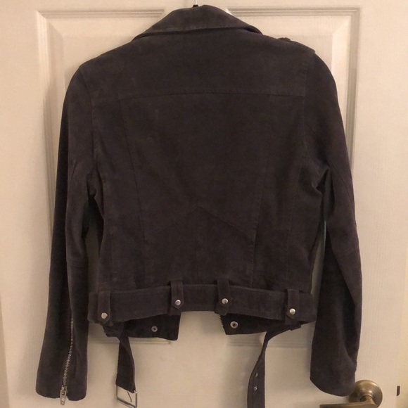 BLANK NYC Suede Moto Jacket in Grey Size Small - Picture 4 of 5